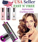 Hair Curler LCD Cordless Auto Rotating Waver Curling Iron Ceramic Wireless NEW
