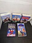 Lot of 5 Disney Childrens Movies VHS VCR Tapes in Clamshell Cases The Lion King
