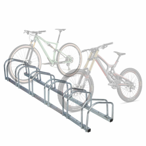 6 Bike Bicycle Floor Parking Rack Stable Bicycle Storage Stand Holder Outdoor