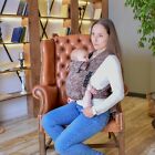 Woven baby carrier mei tai brown Leaf for newborn, infant and toddler