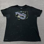 Nike Shirt Men XXL 2XL Black Tee KD Kevin Durant Snake Logo Spotted Dri Fit *