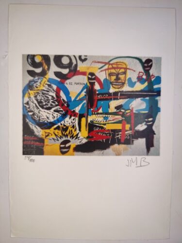 COA Jean-Michel Basquiat Print Poster Wall Art Signed Numbered Pop Art