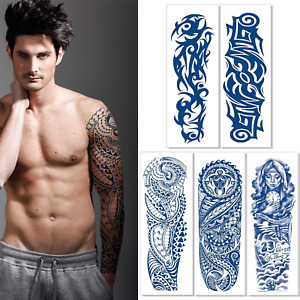 Semi Permanent Sleeve Tattoos for Men & Women,Realistic Temporary Arm Tattoo