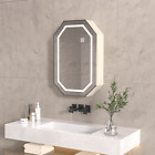 LED Light Mirror Medicine Cabinet Wall Mounted Bathroom Storage Unit Organizer