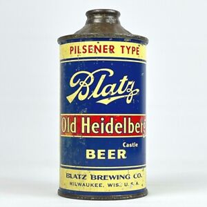 Blatz Old Heidelberg 12oz Cone Top Beer Can - Blatz Brewing, Milwaukee WI - IRTP