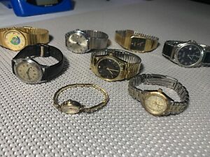Collection of men's/women's vintage watches, Elgin, Benrus, Genevex, Delaware (8