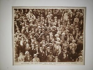 Times Square New York Times Bulletins 1914 World War 1 WWI Picture RARE!