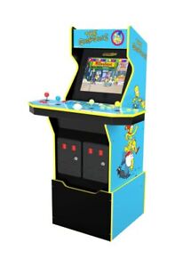 NIB Arcade1up The Simpsons 4-Player Video Arcade Machine - with Stool, Riser...