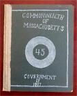 Massachusetts State Government 1907 Official Hand written Year book all names!