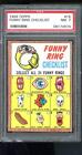 1966 Topps #15 Funny Ring Checklist NM PSA 7 Graded Football Card