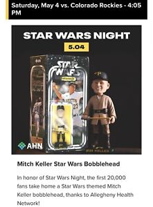 Mitch Keller Star Wars Bobblehead 2024 SGA Pittsburgh Pirates
