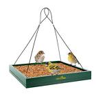 Bird Feeder Hanging Tray Wooden Platform Hummingbird Feeder Mesh Seed Platform