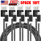 5 Pack Fast Charger USB Cable For iPhone 7 8Plus iPhone 8 11 12 13 14 Pro Max XR