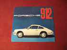 1965? Porsche 912 Sales Brochure Booklet Catalog Old Original