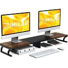 Dual Monitor Stand Riser Large Monitor Stand for Desk Wood Monitor Riser