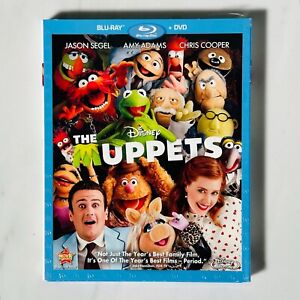 The Muppets - Blu-Ray + DVD - Jason Segal - Amy Adams - Disney - Slip Cover
