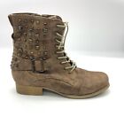 Women’s size 9 wide boot￼ Lane Bryant Brown With Studs Buckle Zipper Small Heel