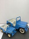Tonka Jeepster Set of 2 Blue Metal White Interior And Hubs  Vintage Jeep