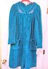 Rebecca Malone Plush Long Robe Size L Teal / Very Soft NWT - A Great Gift