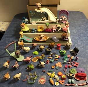 Huge Lot Vintage Littlest Pet Shop Assorted LPS Figures & Accessories