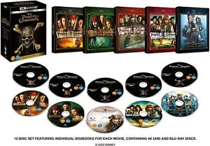 PIRATES OF THE CARIBBEAN 1-5 4K UHD Blu-Ray Box Set BRAND NEW