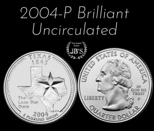2004 P Texas Statehood Quarter Brilliant Uncirculated from OBW Roll *JB's*