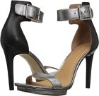 CALVIN KLEIN Vable Heel Dress Sandal Women Shoe Size 8 M, Black Leather