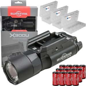 SureFire X300 Ultra WeaponLight 1000 Lumen LED w/ 12 Extra CR123 & Battery Case