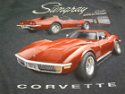 Corvette Stingray C3 Large New Grey T-Shirt 1970  1972 era Red Vette GM Licensed