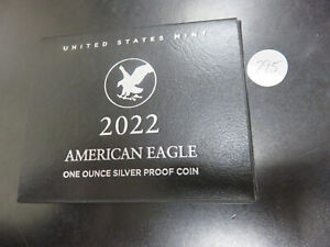 2022 Proof Silver Eagle in Box w/COA