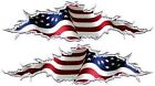 American flag ripped motorcycle go kart race car truck semi vinyl graphic decal