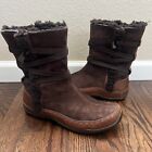 The North Face Isabel II Winter Boots Women’s Size 9 Brown Leather Side Zip