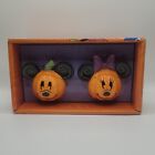 NEW Disney Mickey and Minnie Ceramic Pumpkin Salt & Pepper Shakers Halloween