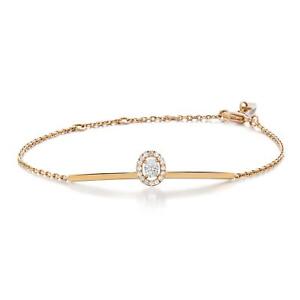 Messika 0.22Cttw Glam'Azone Diamond Chain Bracelet 18K Rose Gold 8 Inches