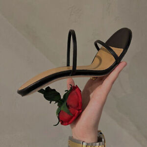 red rose high heel sandals Open Toe Rose Sandals Stiletto Heels Shoes