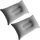 2Pack Small Inflatable Pillow Gray Ultralight Blow up Neck&Lumbar Support