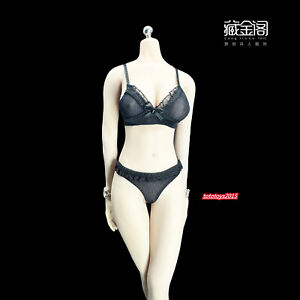 1:6 Black Elastic Underwear Bra+Briefs Set Fit 12'' Female PH TBL Figure Body