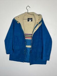 Vintage Woolrich Jacket - Blue with Hudson Blanket Style Lining