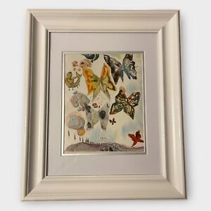 Print By Salvador Dali Butterflies in Framed 18x15in