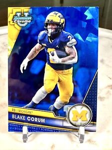 Blake Corum 2023 Bowman Chrome U Sapphire #182 Michigan Wolverines