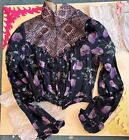 Victorian blouse + leggings fluted Edwardian fluted Vamp sewing steampunk floral