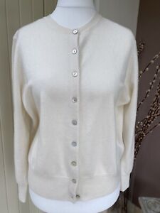 BNWT - AUTOGRAPH AT MARKS & SPENCER CREAM PURE CASHMERE CARDIGAN SIZE 16
