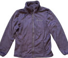 FREE COUNTRY Jacket Womens Medium Full Zip Long Sleeve Purple Faux Fur Slim