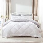 Sleep Zone Queen Sized Reversible Cooling Comforter - White