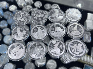 12 Year Collector Complete Set X 1oz Silver .999 Year Of The Chinese Calendar
