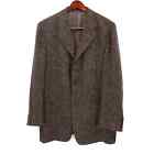 Canali Proposta Brown Tweed Alpaca Wool Single Breasted Overcoat 54 Sport Coat L