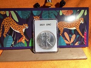 2021 SILVER EAGLE TYPE 1 UNC in BCW SLAB