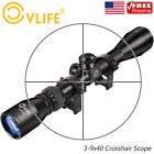 CVLIFE 3-9x40 Rifle Scope Optics R4 Reticle Crosshair Scope + 1
