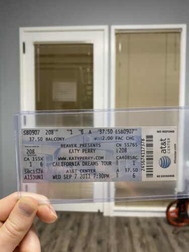 2011 KATY PERRY concert ticket CALIFORNIA DREAMS TOUR AT&T Center/Frost Bank