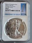 2020 (P) Silver Eagle, NGC Certified MS69, Emergency Prod., First Day of Issue